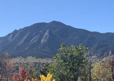 View of the mountains in the fall from Boulder Post Acute