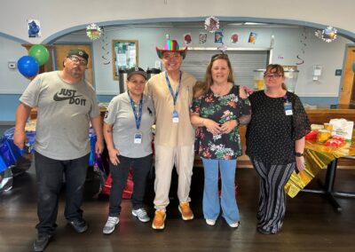 Westwood employees at a staff meeting