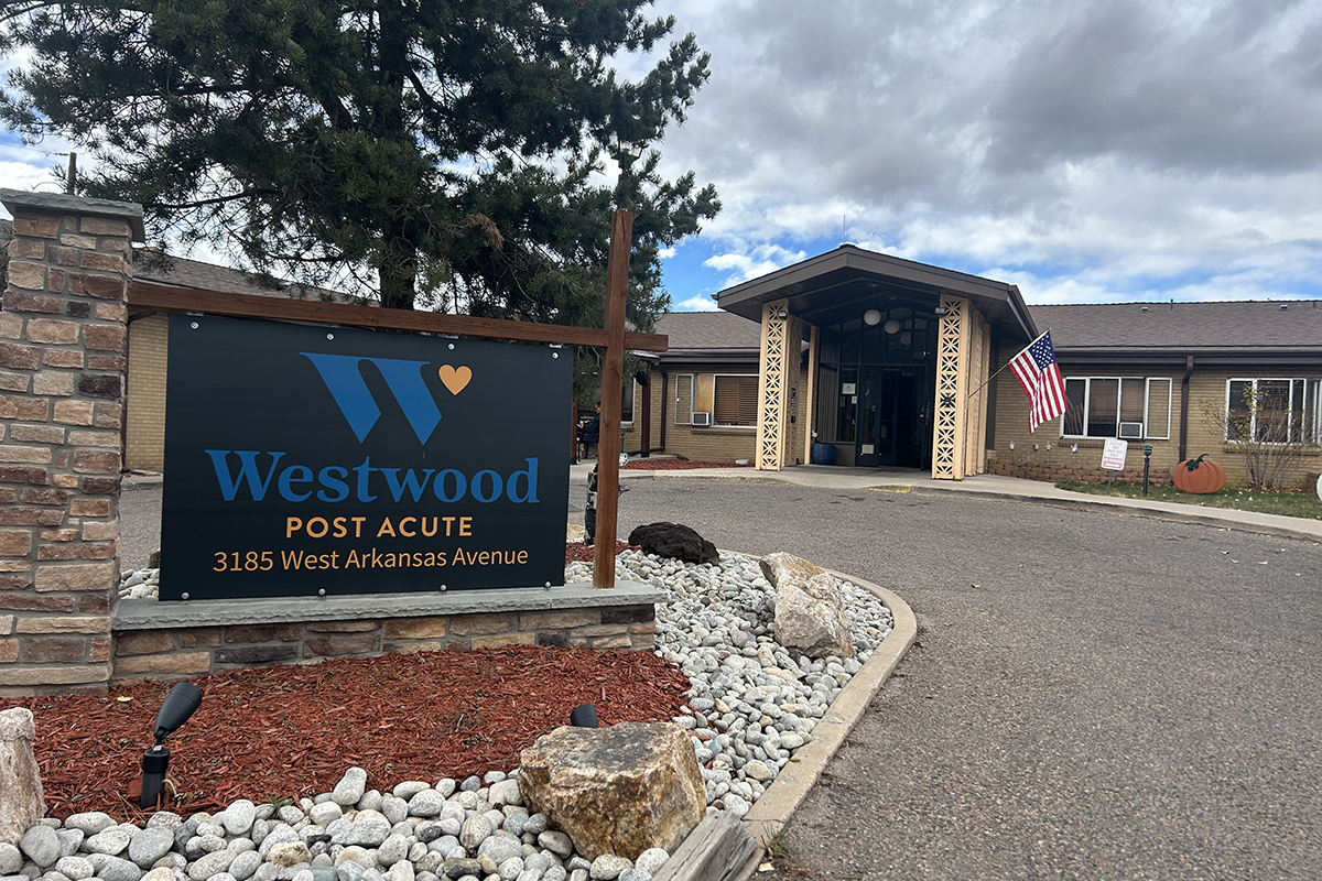 front of the Westwood Post Acute facility