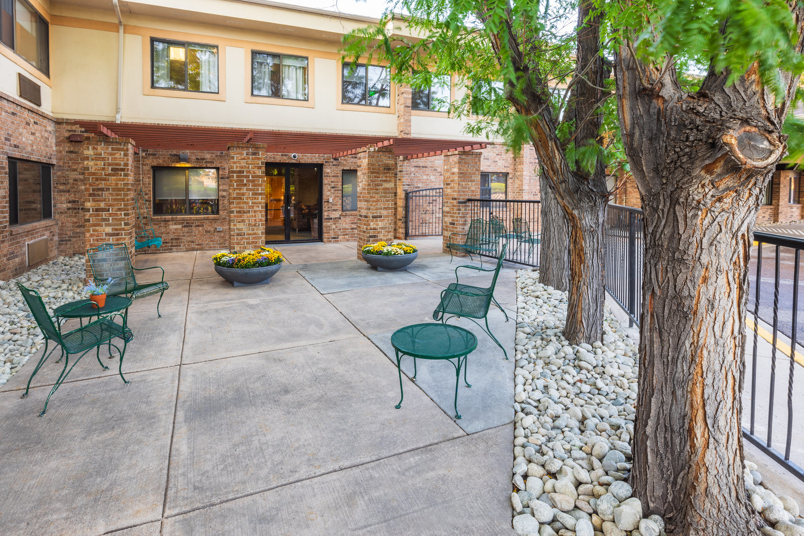 Back patio at Hilltop Park